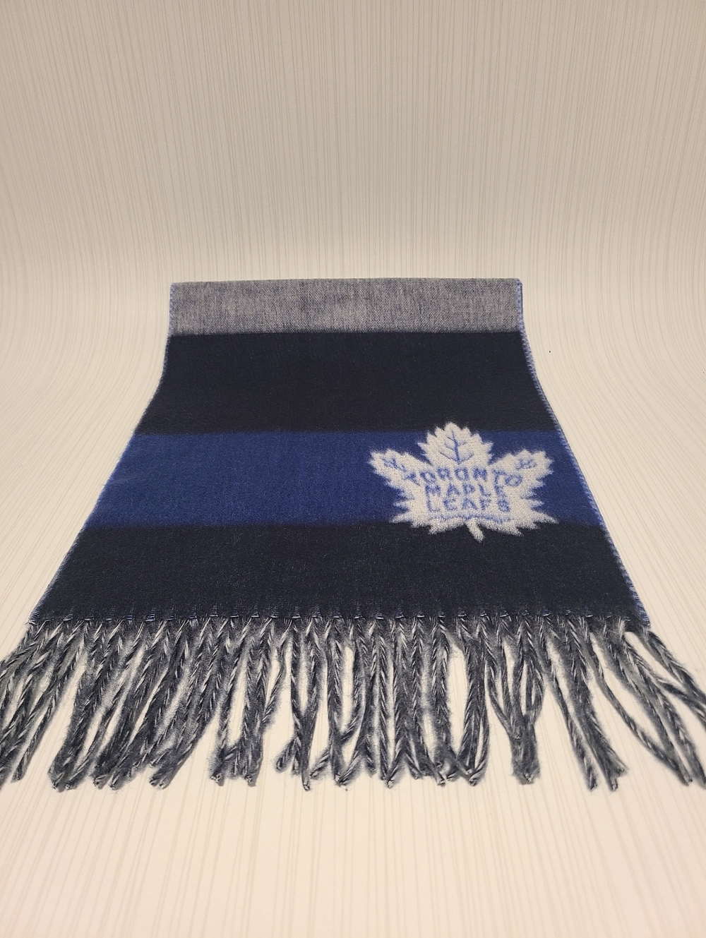 Toronto Maple Leafs Navy & Royal Blue Striped Scarf From FRAS Of Germany